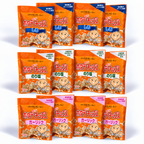 【まとめ買い】ホタテ貝ひもチップス　しお x4袋 + ガーリック味 x4袋+ のり塩味 x4袋セット【常温】
